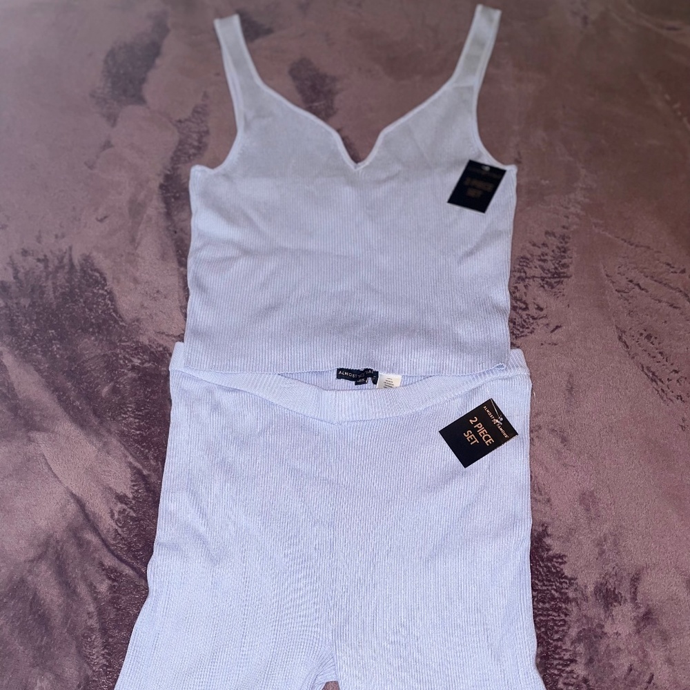 Two Piece Short Set- Baby Blue